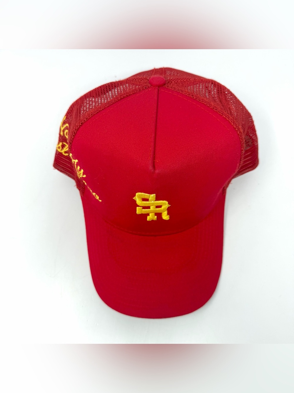Stevenson Ranch SR Not My First Rodeo Mesh Trucker Hat Snapback Cap Red Yellow - Picture 3 of 8